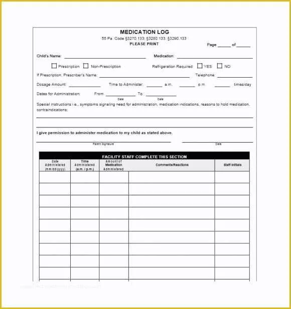 Medication List Template Free Download Of 58 Medication List Templates for Any Patient [word Excel