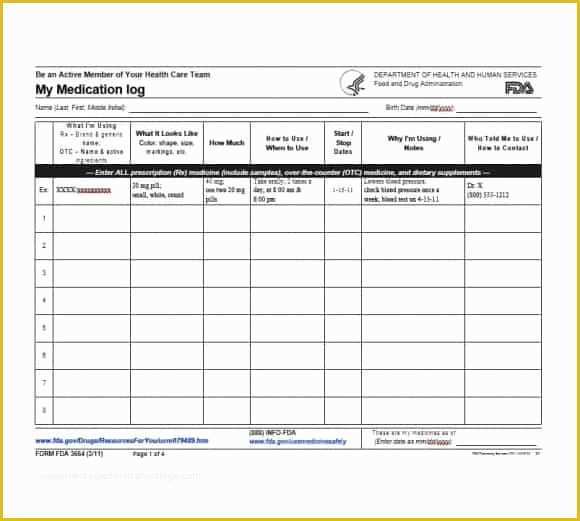 Medication List Template Free Download Of 58 Medication List Templates for Any Patient [word Excel