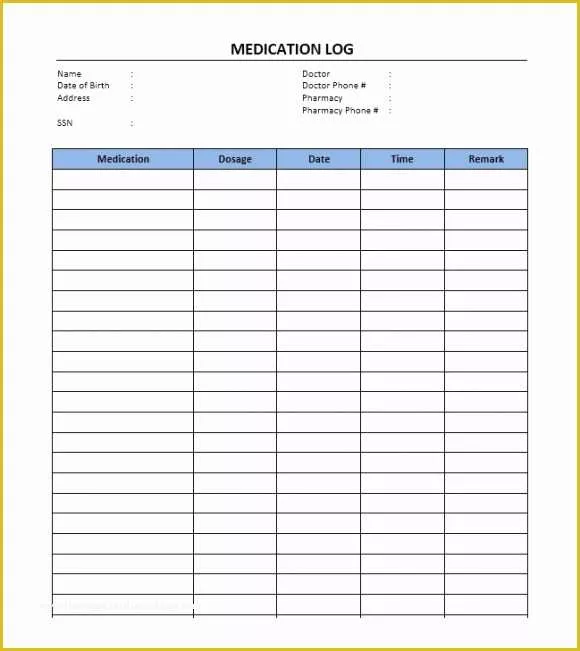 Medication List Template Free Download Of 58 Medication List Templates for Any Patient [word Excel