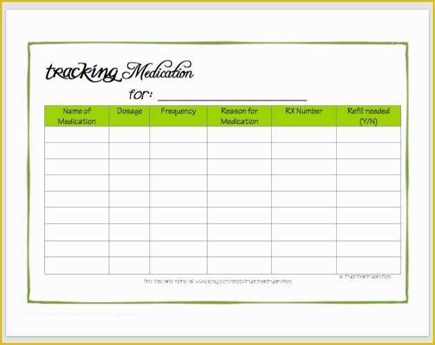 Medication List Template Free Download Of Medication List Pdf Printable File