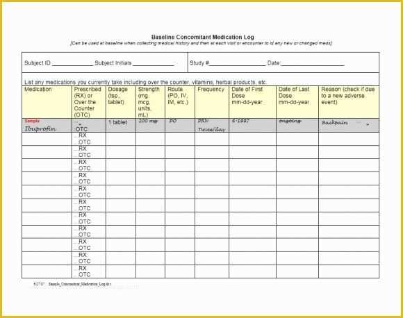 Medication List Template Free Download Of Medication List Template Templates Collections
