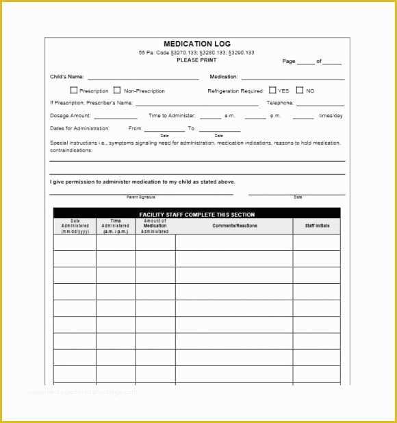 Medication List Template Free Download Of Medication Log Template Free Download Aashe