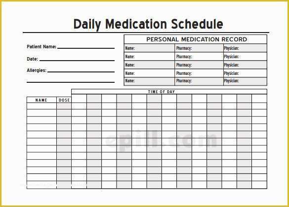 Medication List Template Free Download Of Medication Schedule Template 14 Free Word Excel Pdf