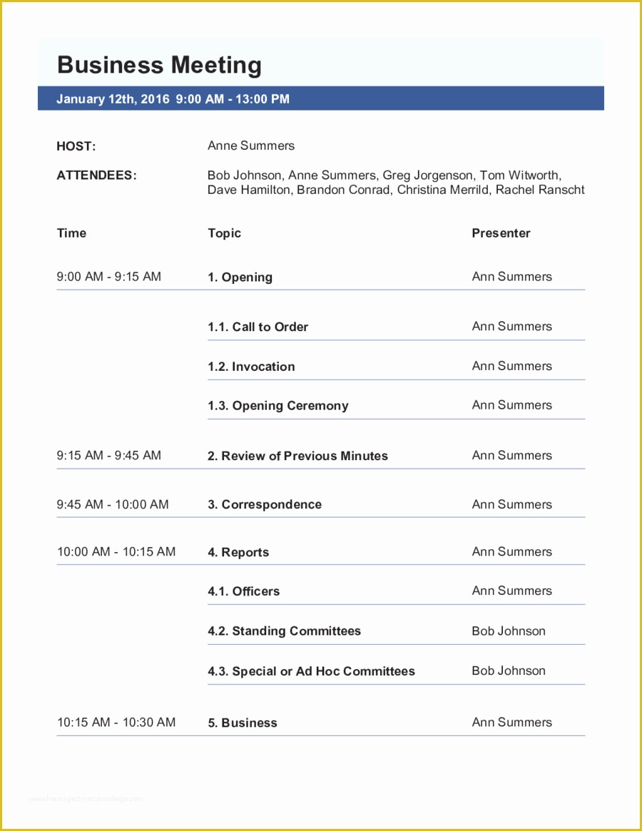 Meeting Agenda Template Free Of 2019 Meeting Agenda Template Fillable Printable Pdf