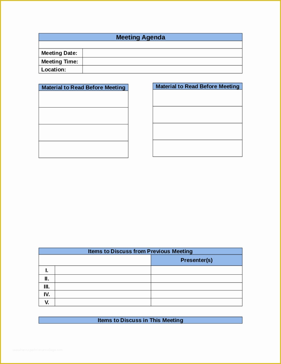 Meeting Agenda Template Free Of 2019 Meeting Agenda Template Fillable Printable Pdf