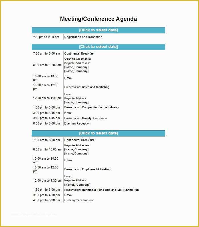 Meeting Agenda Template Free Of 46 Effective Meeting Agenda Templates Template Lab