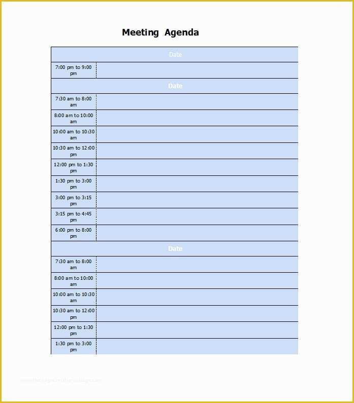 Meeting Agenda Template Free Of 46 Effective Meeting Agenda Templates Template Lab