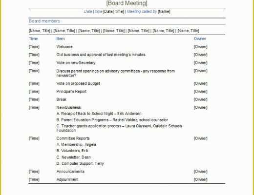 Meeting Agenda Template Free Of 46 Effective Meeting Agenda Templates Template Lab