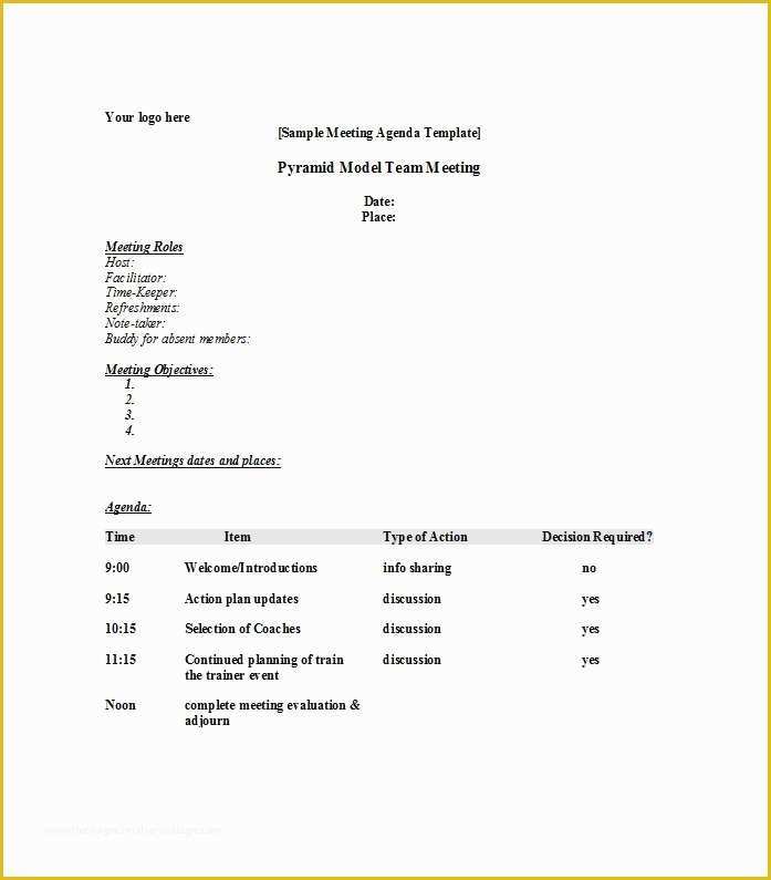 Meeting Agenda Template Free Of 51 Effective Meeting Agenda Templates Free Template