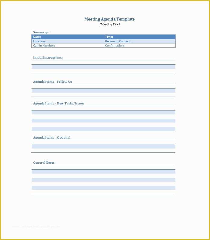 Meeting Agenda Template Free Of 51 Effective Meeting Agenda Templates Free Template