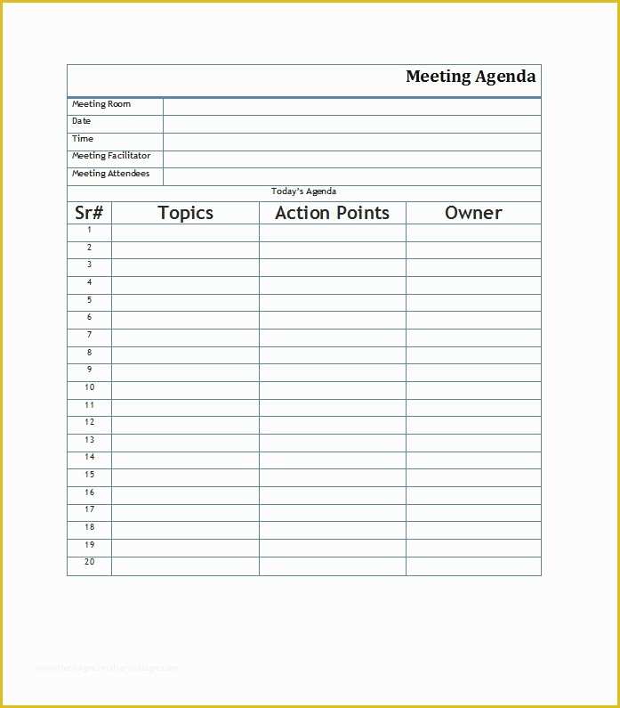 Meeting Agenda Template Free Of 51 Effective Meeting Agenda Templates Free Template