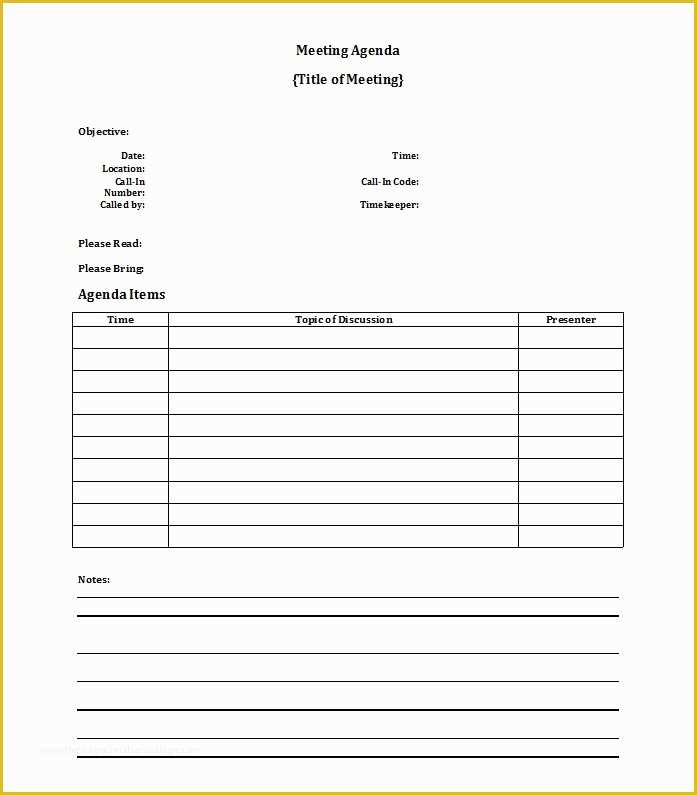 Meeting Agenda Template Free Of 51 Effective Meeting Agenda Templates Free Template