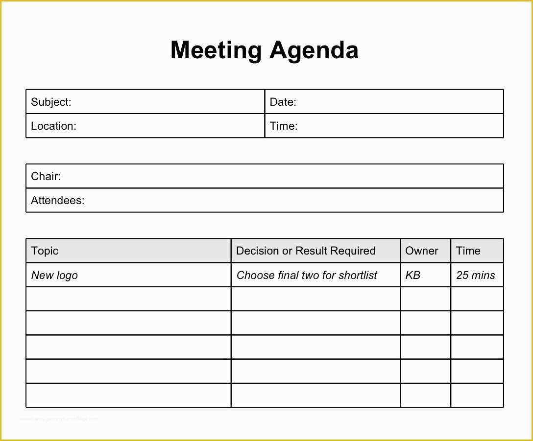 Meeting Agenda Template Free Of Best Meeting Agenda Template Mughals