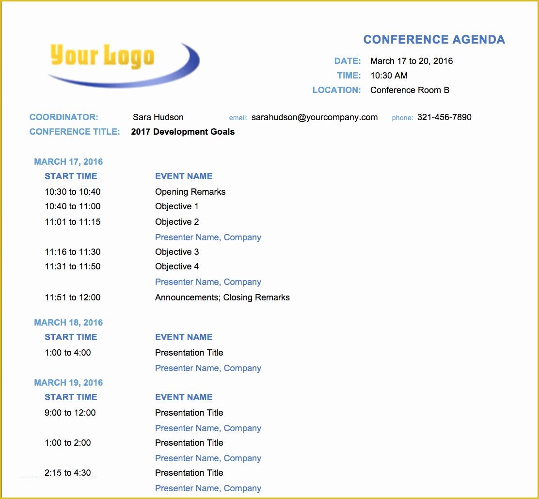 Meeting Agenda Template Free Of Free Meeting Agenda Templates Smartsheet