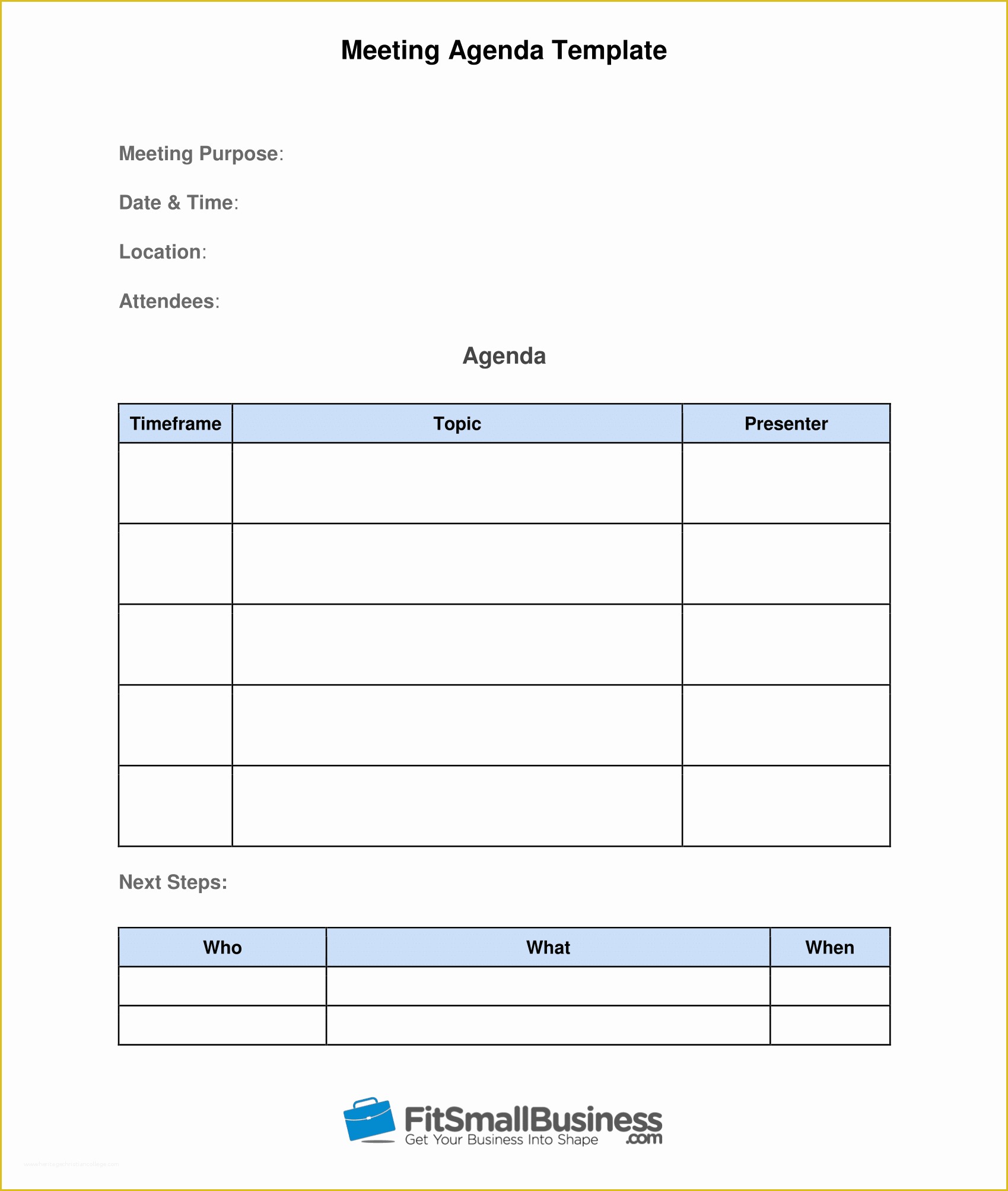 Meeting Agenda Template Free Of How to Run Effective Meetings In 10 Steps [ Free Template]