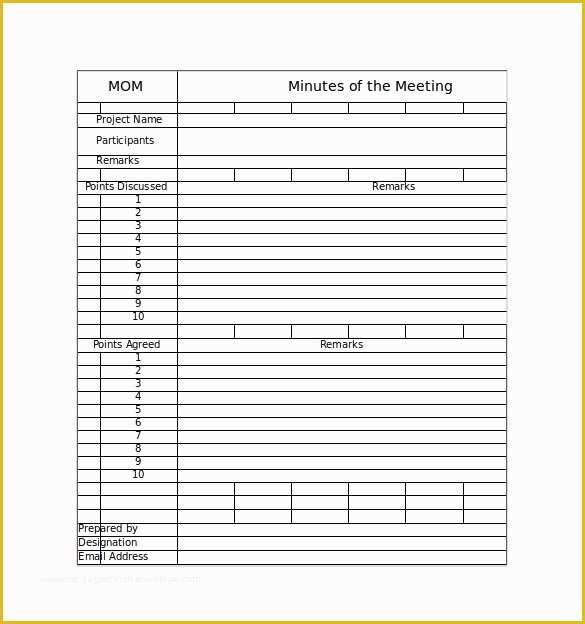 Meeting Minutes Template Free Of 42 Free Sample Meeting Minutes Templates
