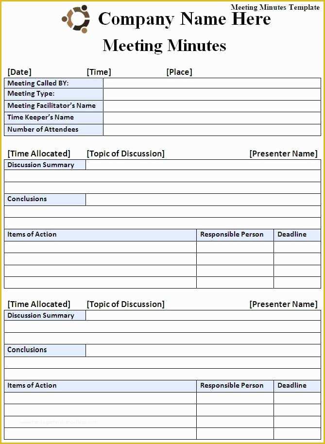 Meeting Minutes Template Free Of 9 Meeting Minutes Templates Word Excel Pdf formats
