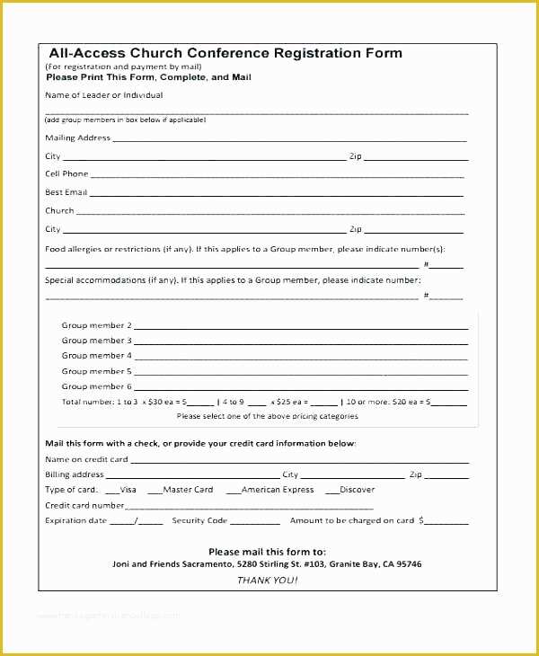 Membership Registration form Templates Free Of Church Membership form Template forms Templates Doc Free