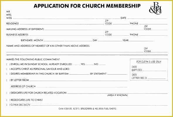 Membership Registration form Templates Free Of Church Membership form Template forms Templates Doc Free