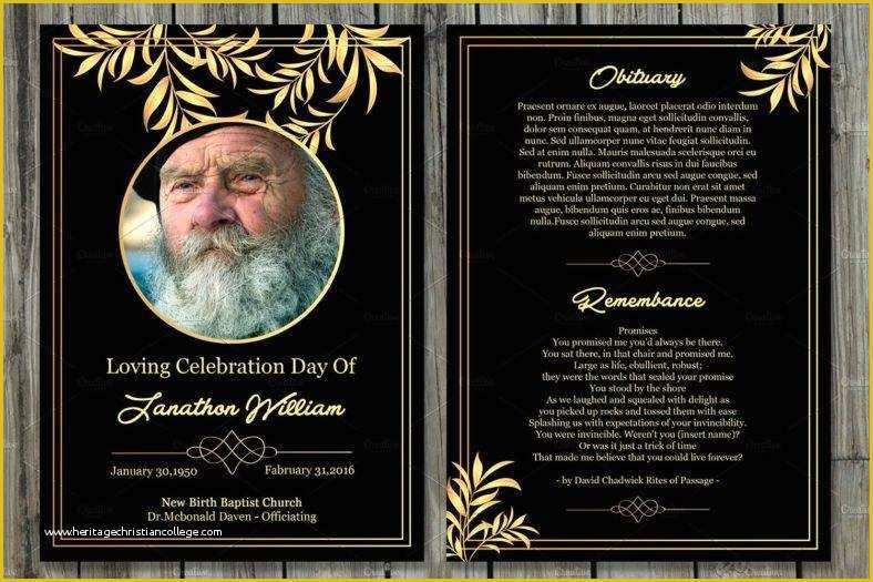 Memorial Cards for Funeral Template Free Of 11 Funeral Memorial Card Designs & Templates Psd Ai