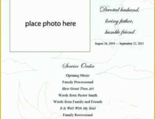 Memorial Cards for Funeral Template Free Of 21 Free Free Funeral Program Template Word Excel formats