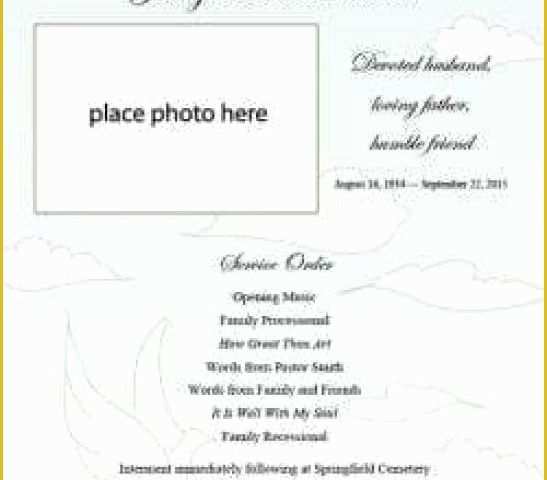 Memorial Cards for Funeral Template Free Of 21 Free Free Funeral Program Template Word Excel formats