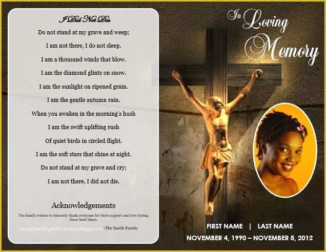 Memorial Cards for Funeral Template Free Of 73 Best Images About Printable Funeral Program Templates