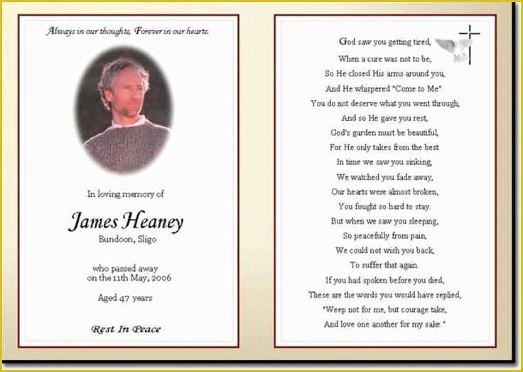 Memorial Cards for Funeral Template Free Of Best 25 Funeral Prayers Ideas On Pinterest