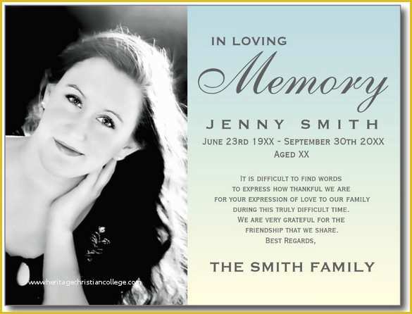 Memorial Cards for Funeral Template Free Of Blank Funeral Prayer Card Template