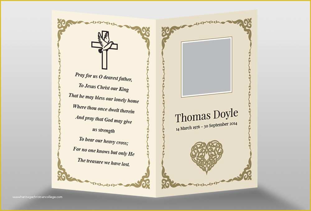 Memorial Cards for Funeral Template Free Of Free Memorial Card Template In Indesign format Download