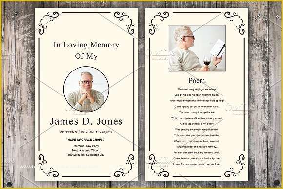 Memorial Cards for Funeral Template Free Of Funeral Prayer Card Template Card Templates Creative