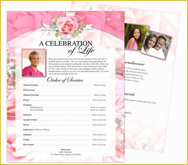 Memorial Service Template Free Of 17 Best Images About Cards Funeral Templates & Programs