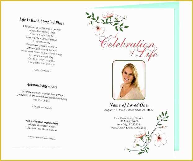 Memorial Service Template Free Of Funeral Program Template Publisher Free Memorial Service
