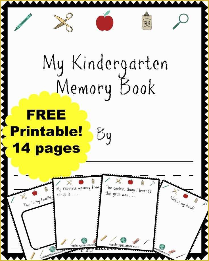Memory Book Templates Free Of 25 Best Ideas About Kindergarten Memory Books On