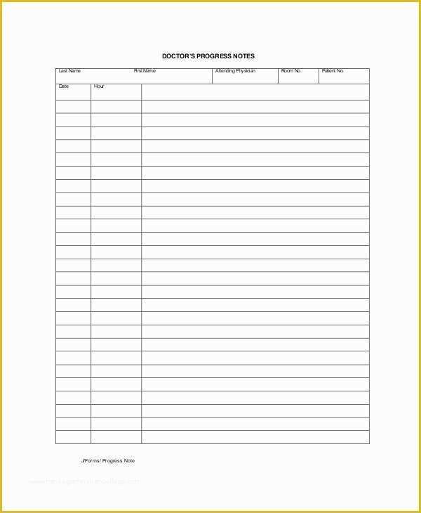Mental Health Progress Note Template Free Of 10 Progress Note Templates Pdf Doc