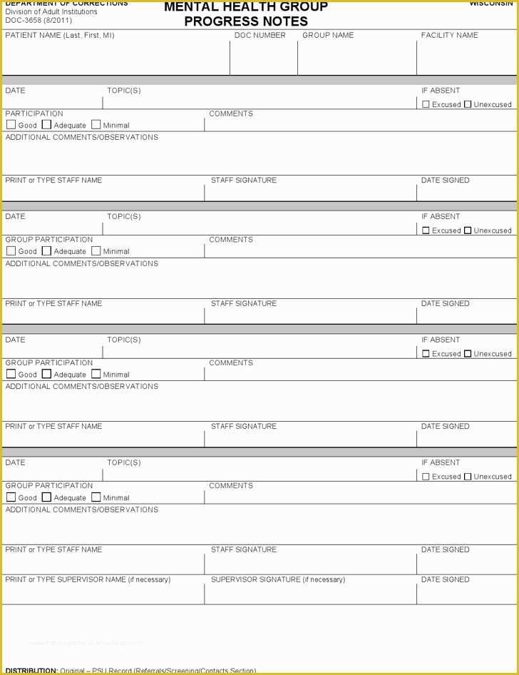 Mental Health Progress Note Template Free Of 9 Progress Note Templates Free Download