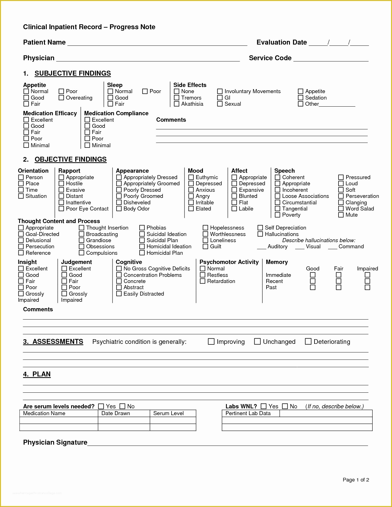 Mental Health Progress Note Template Free Of Clinical Progress Note Template