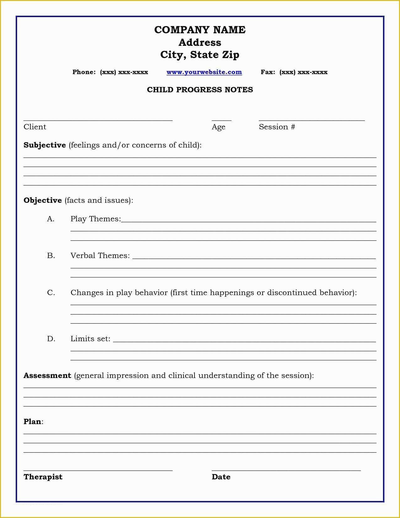 Mental Health Progress Note Template Free Of Luxury Mental Health Progress Note Template Pdf