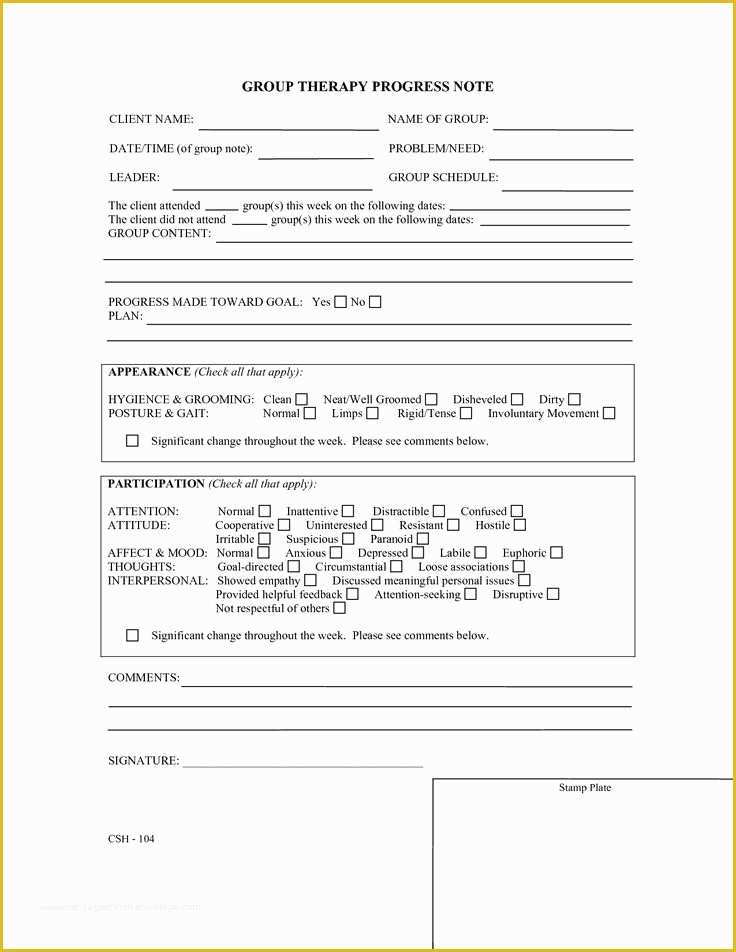 Mental Health Progress Note Template Free Of Mental Health Progress Note