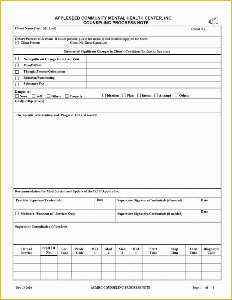 Mental Health Progress Note Template Free Of Mental Health Progress Note Template