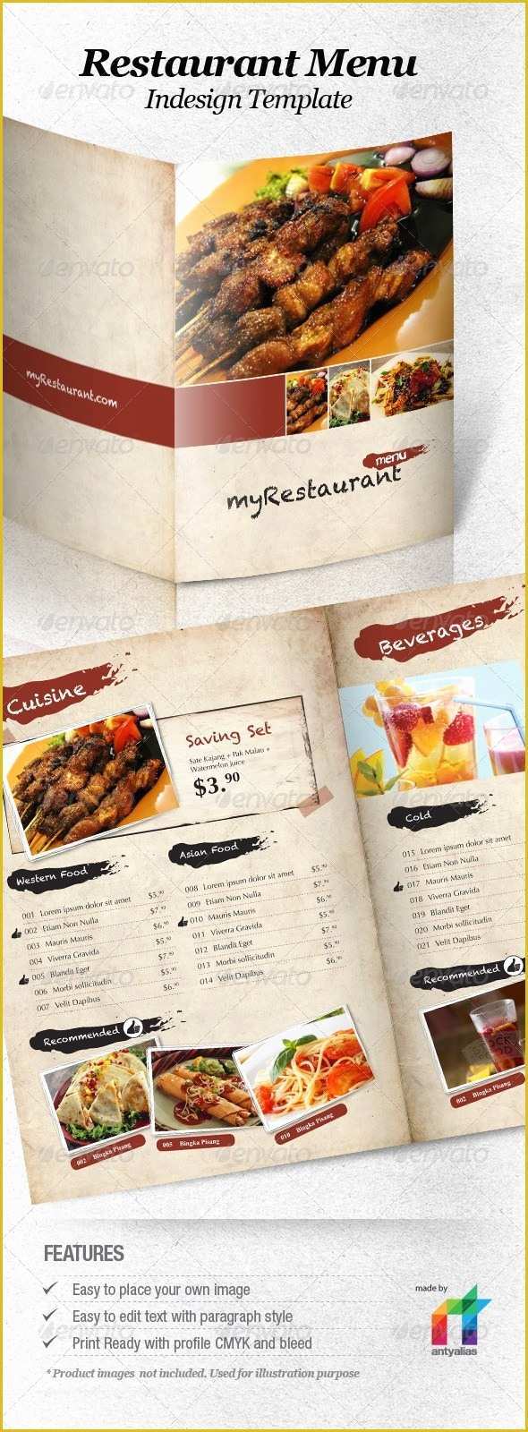 Menu Poster Template Free Of 40 Psd & Indesign Food Menu Templates for Restaurants