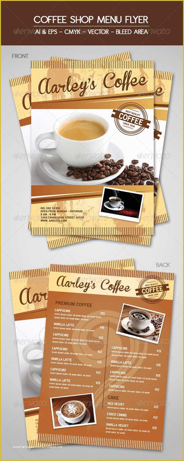 Menu Poster Template Free Of Coffee Menu Flyer by Arifpoernomo