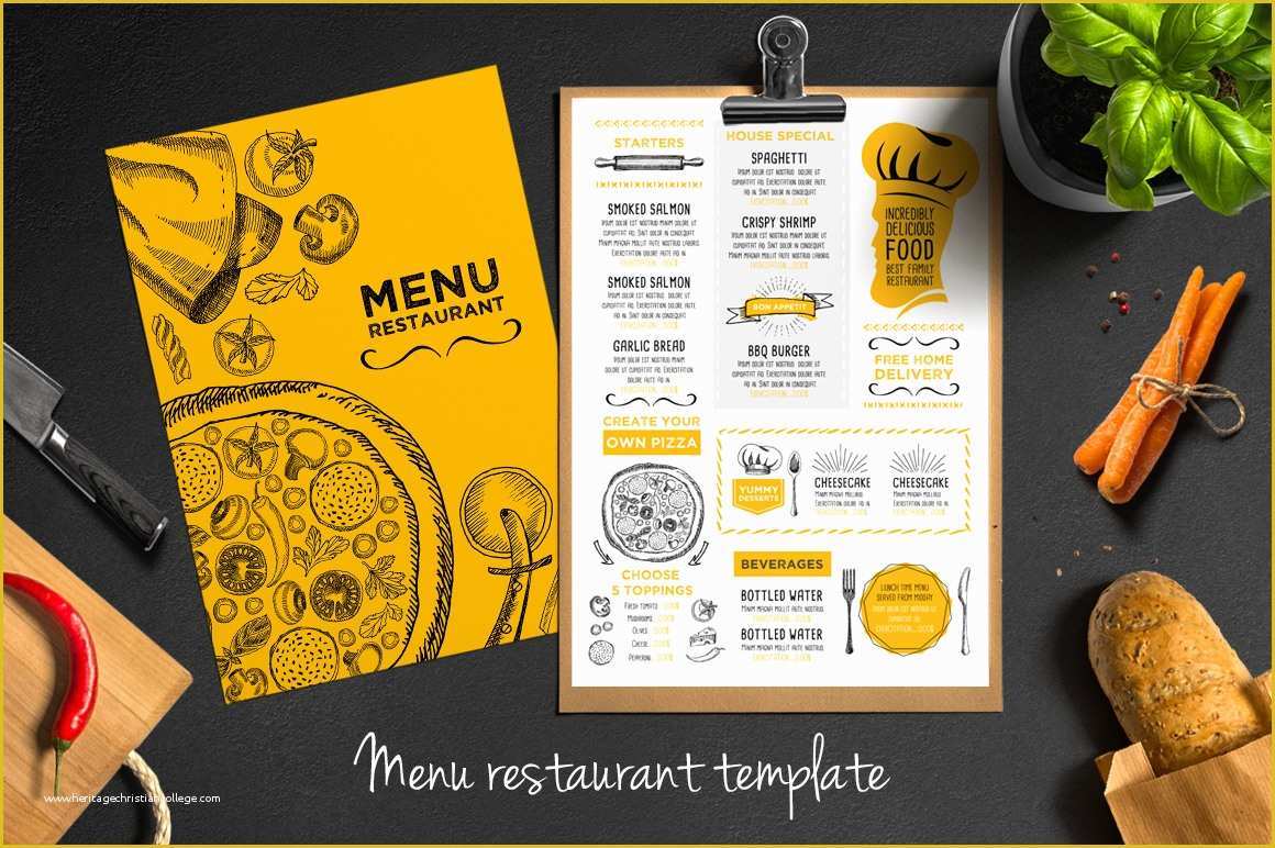 Menu Poster Template Free Of Food Menu Restaurant Flyer 12 Brochure Templates On