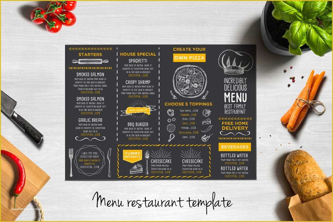 Menu Poster Template Free Of Food Menu Restaurant Flyer 13 Brochure Templates On