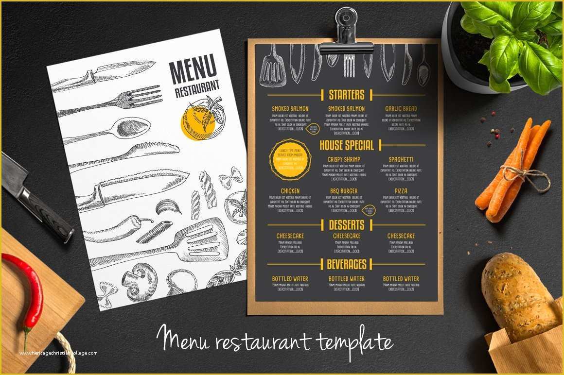 Menu Poster Template Free Of Free Trifold Food Menu Template Brochure Templates