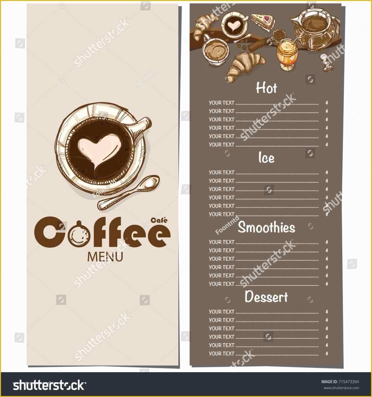 Menu Poster Template Free Of the Collection Of Flyer Coffee Shop Menu Templates