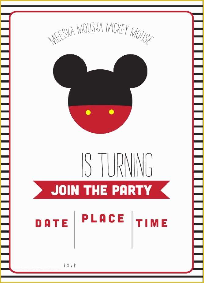 Mickey Mouse Invitation Template Free Download Of Free Mickey Mouse Clubhouse Birthday Invitations – Free