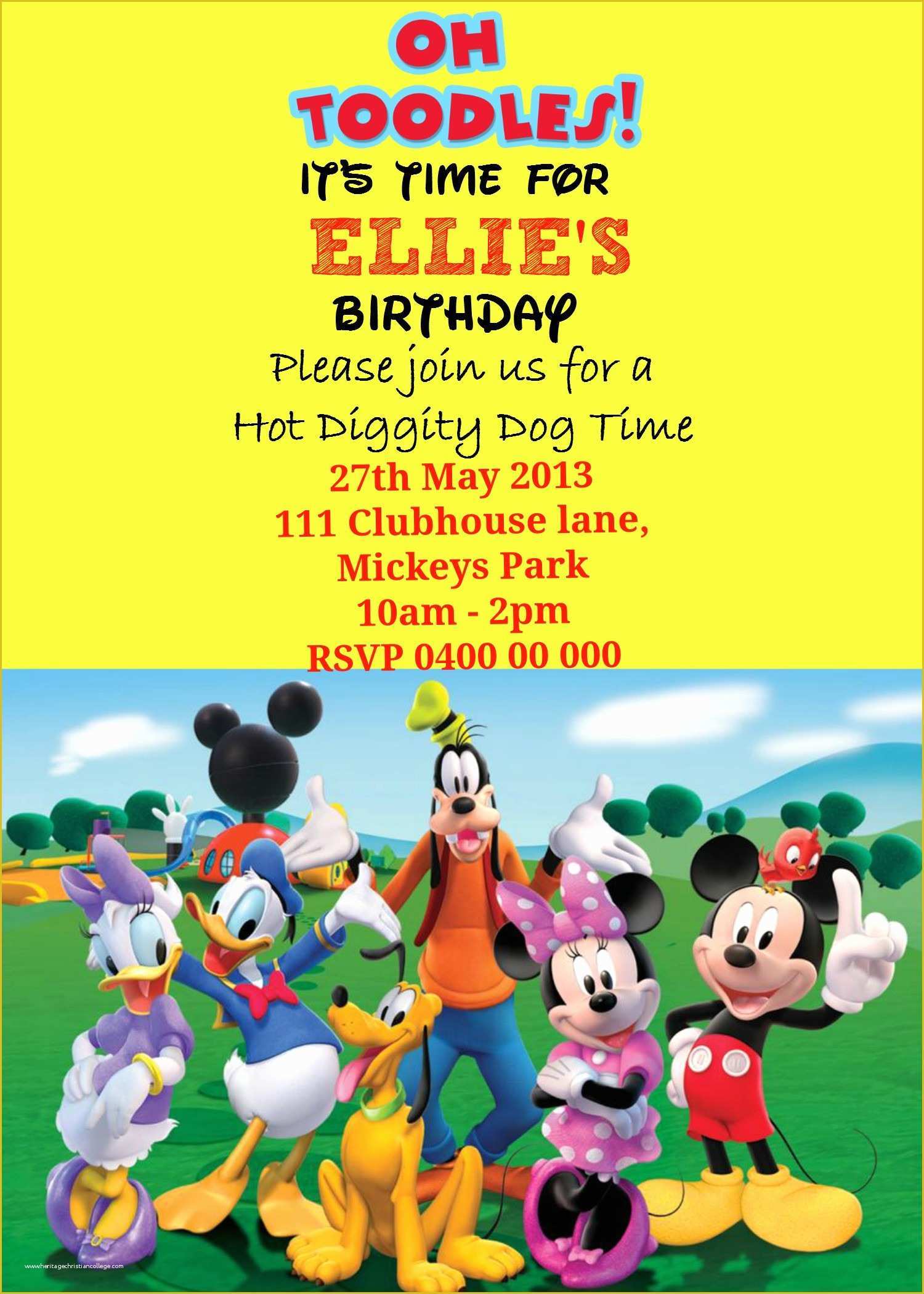Mickey Mouse Invitation Template Free Download Of Mickey Mouse Invitation Template Free Download Best