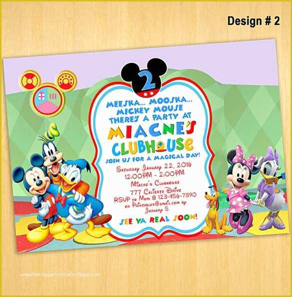 Mickey Mouse Invitation Template Free Download Of Mickey Mouse Invitation Template Free Download