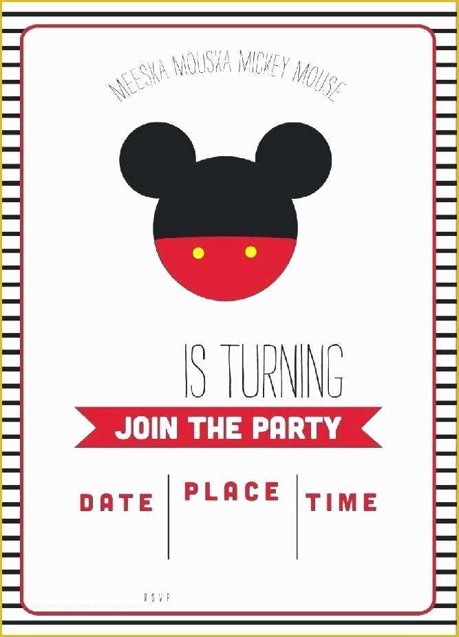 Mickey Mouse Invitation Template Free Download Of Mickey Mouse Party Invitation Standard Birthday Invites